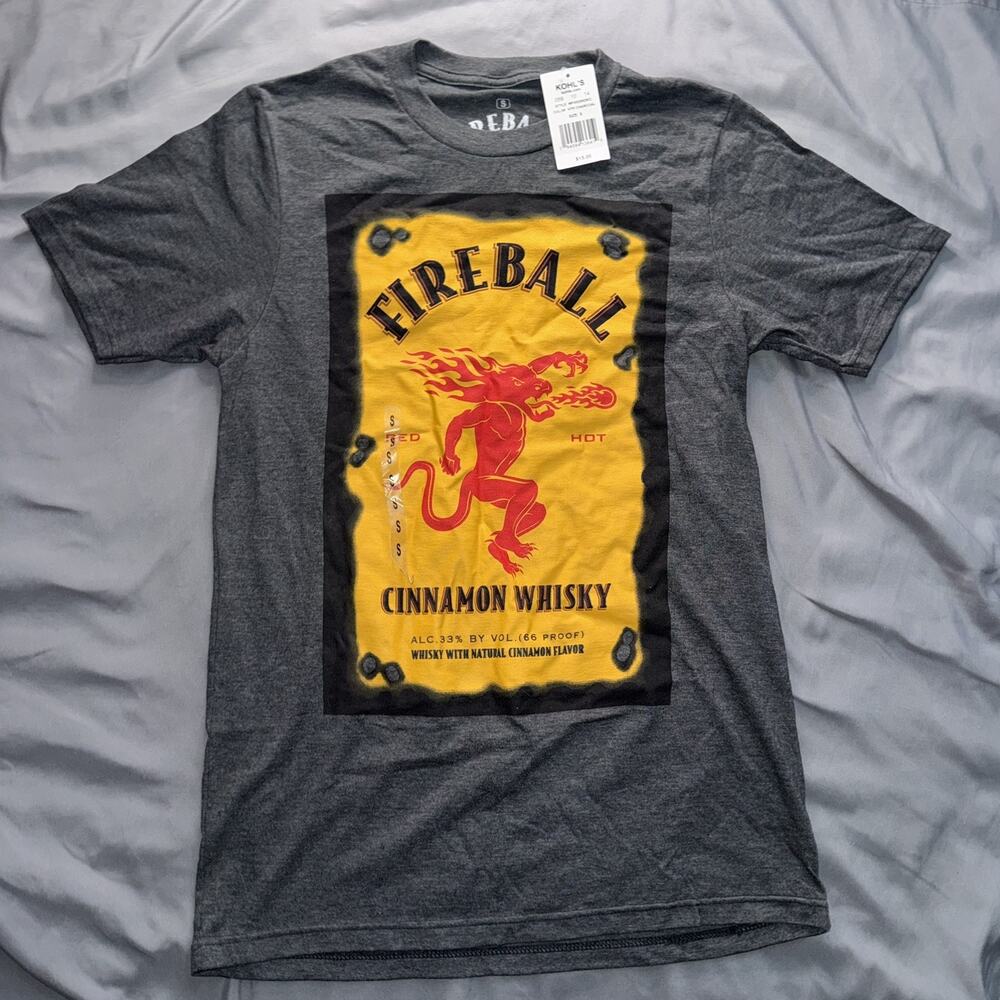 Fireball Whiskey Tee Shirt , Size S NWT!